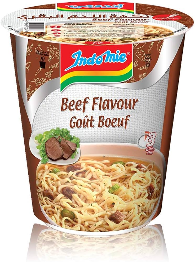 Indomie beef cups (24 x 60 grams)