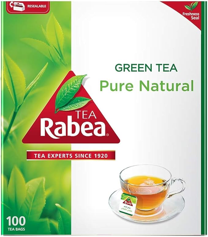 Rabea Green Tea Pure Natural (12 x 100 Bags)