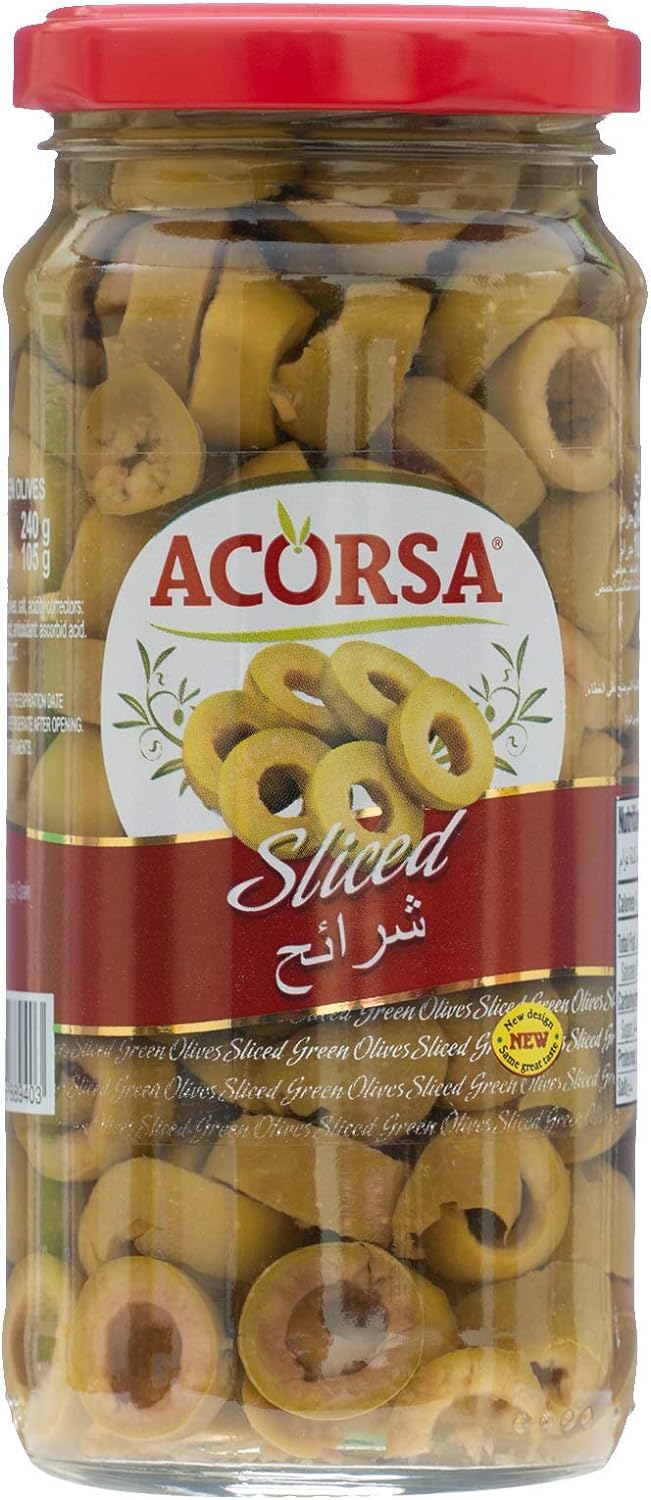 Acorsa Green Sliced ​​Olives (12 x 105gm)