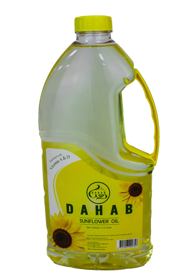 Dahab sunflower oil, gallon (6 x 1.5 liters)