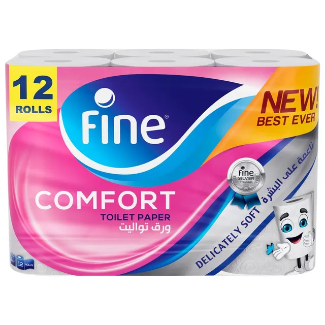 TISSUE TOILET ROLL FINE COMFORT (4x12)