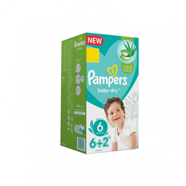 PAMPERS NO 6 BABY DRY (8x8 Pcs)