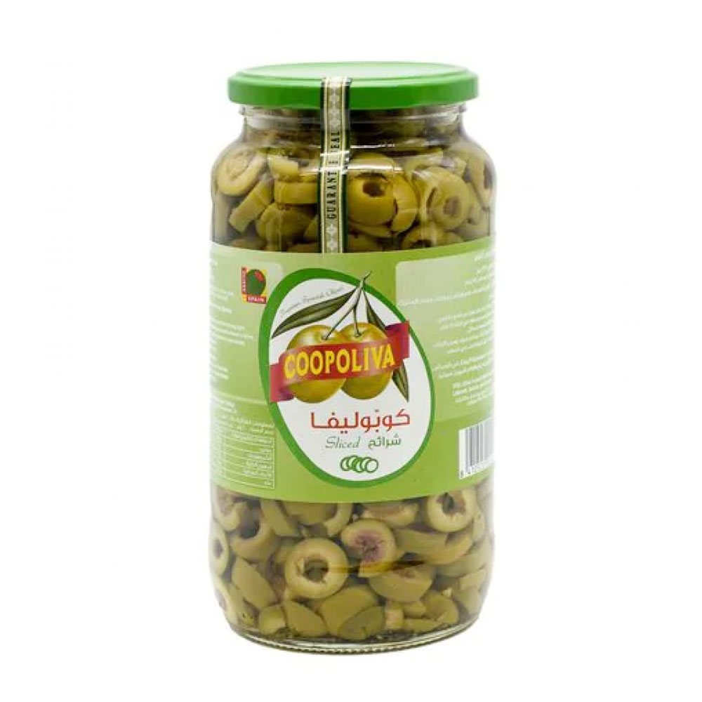 Sliced ​​Green Olives - Coopoliva (6 x 510gm)