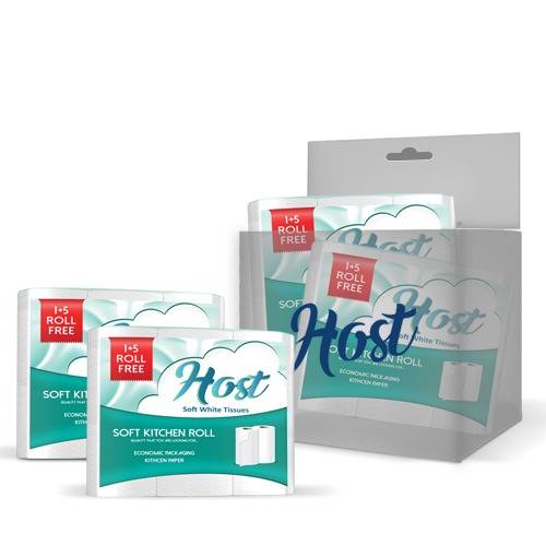 TISSUE ROLL KITCHEN HOST 4 X (5+1) 40 SHEET