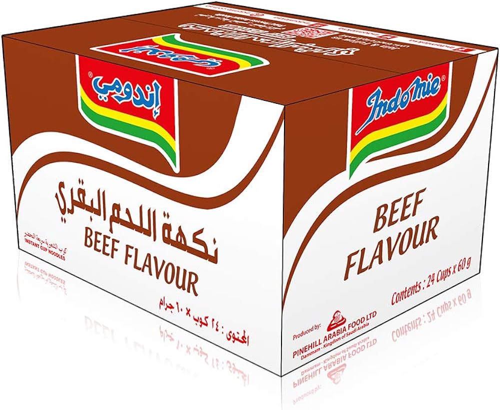 Indomie beef cups (24 x 60 grams)