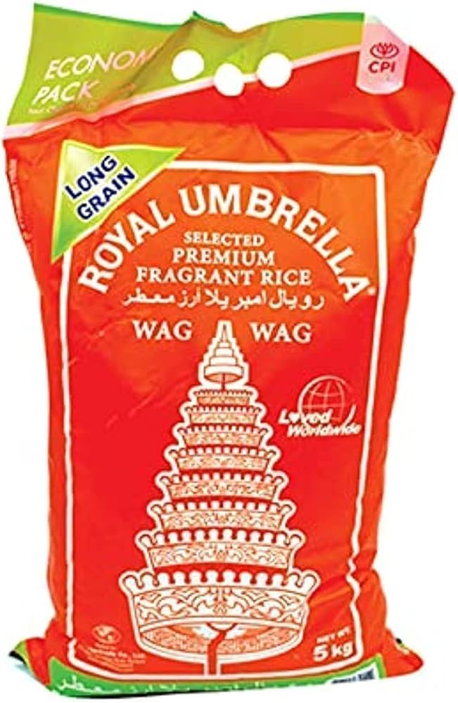 Royal Umbrella Jasmine Rice - Orange (8 x 5kg)