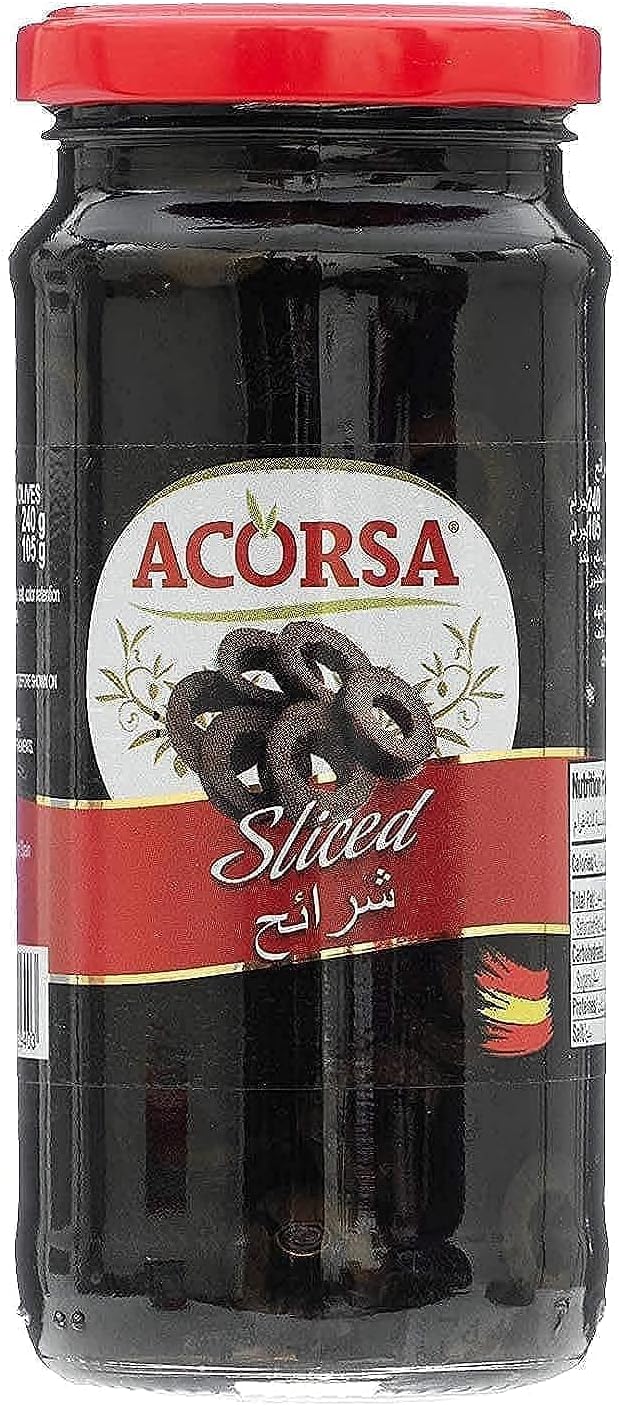 Acorsa Black Sliced ​Olives (12 x 105gm)